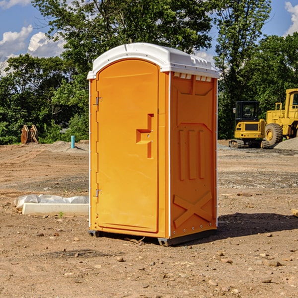 can i customize the exterior of the portable toilets with my event logo or branding in Des Arc